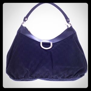Classic Gucci Monogram D-ring hobo